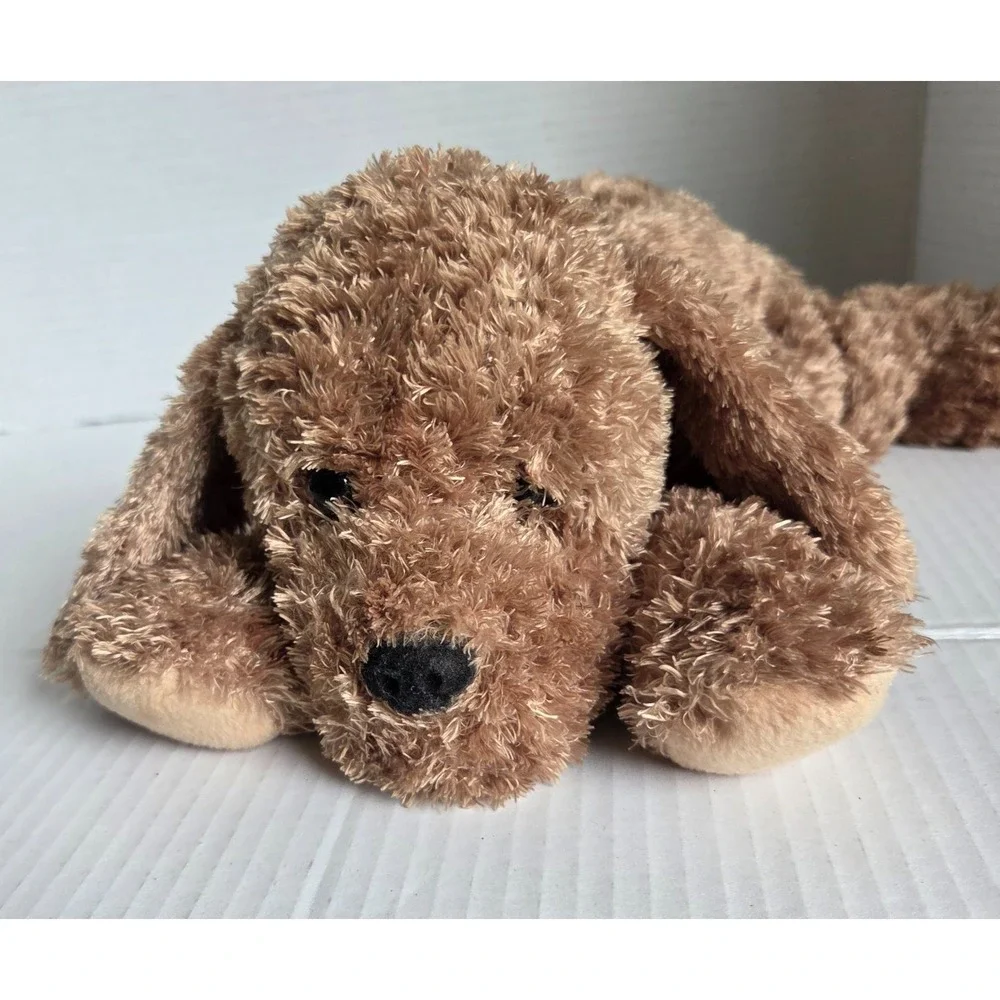 Princess Soft Toys Brown Plush Puppy Dog Floppy Shaggy missing Bow 15
